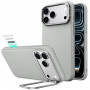 Custodia ESR Leather Kickstand MagSafe per Apple iPhone 17 Pro / 18 Pro, grigia