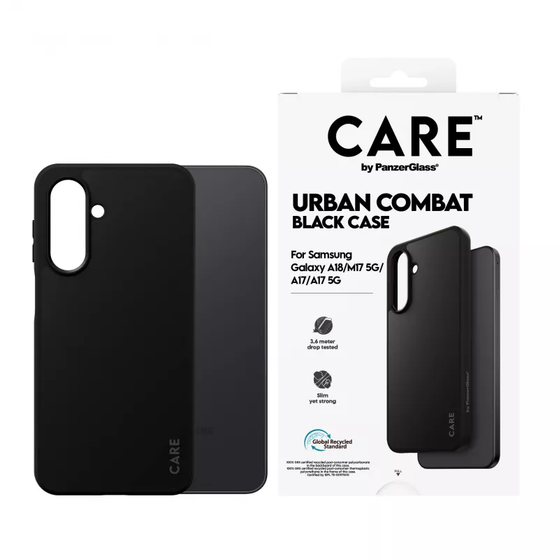 Custodia PanzerGlass CARE Urban Combat per Samsung Galaxy A17/A18, nera