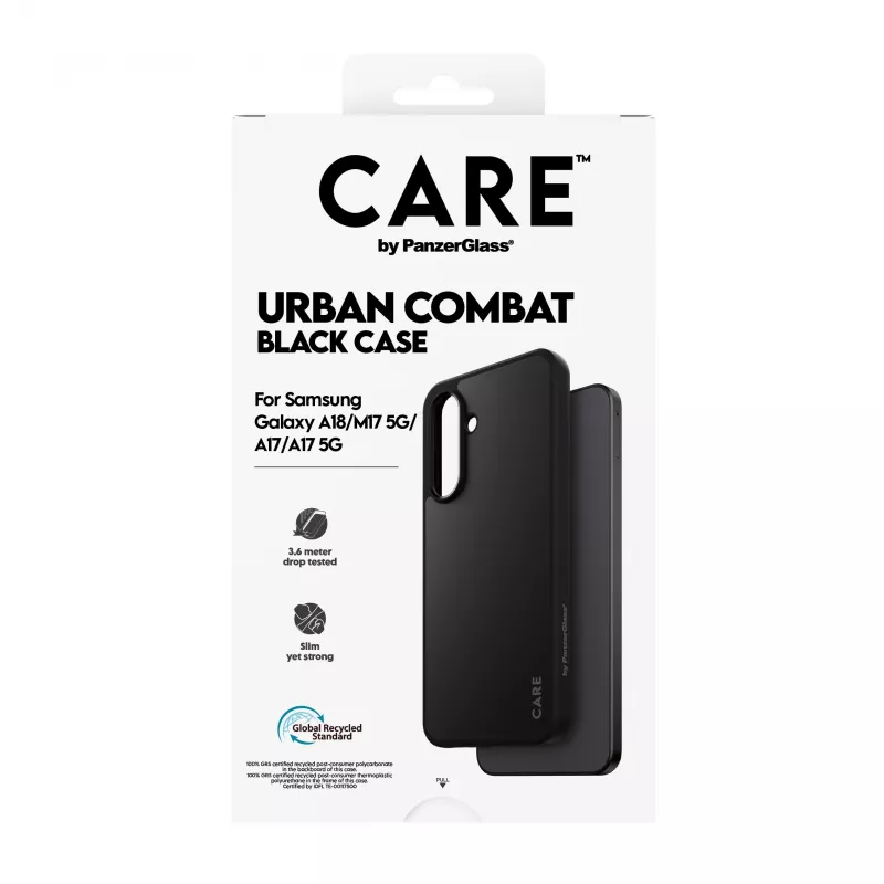 Custodia PanzerGlass CARE Urban Combat per Samsung Galaxy A17/A18, nera