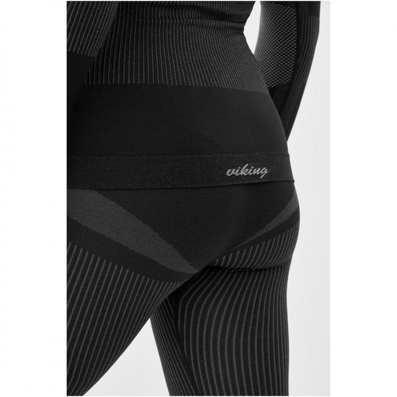 Set intimo tecnico donna Viking Ilsa, nero, taglia S