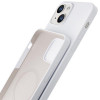 Custodia in silicone 3MK Hardy Case MagSafe per Apple iPhone 14 Plus / 15 Plus, bianca
