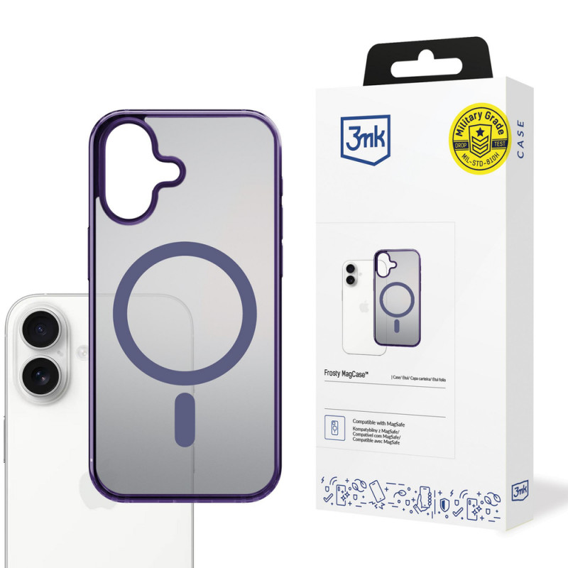3MK Frosty MagCase per Apple iPhone 17, viola
