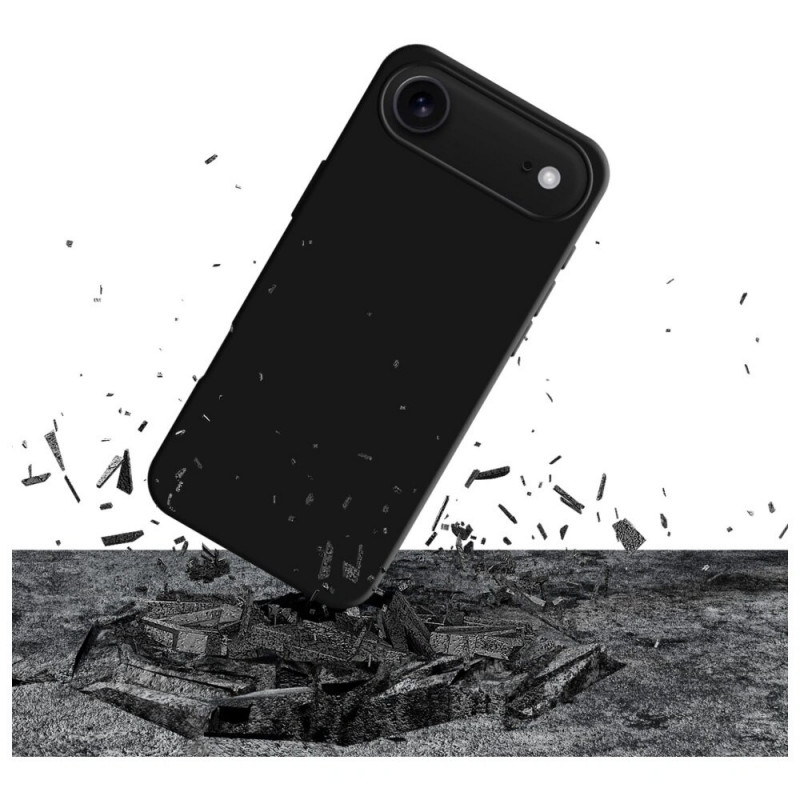 Custodia in silicone 3MK per Apple iPhone Air, nera