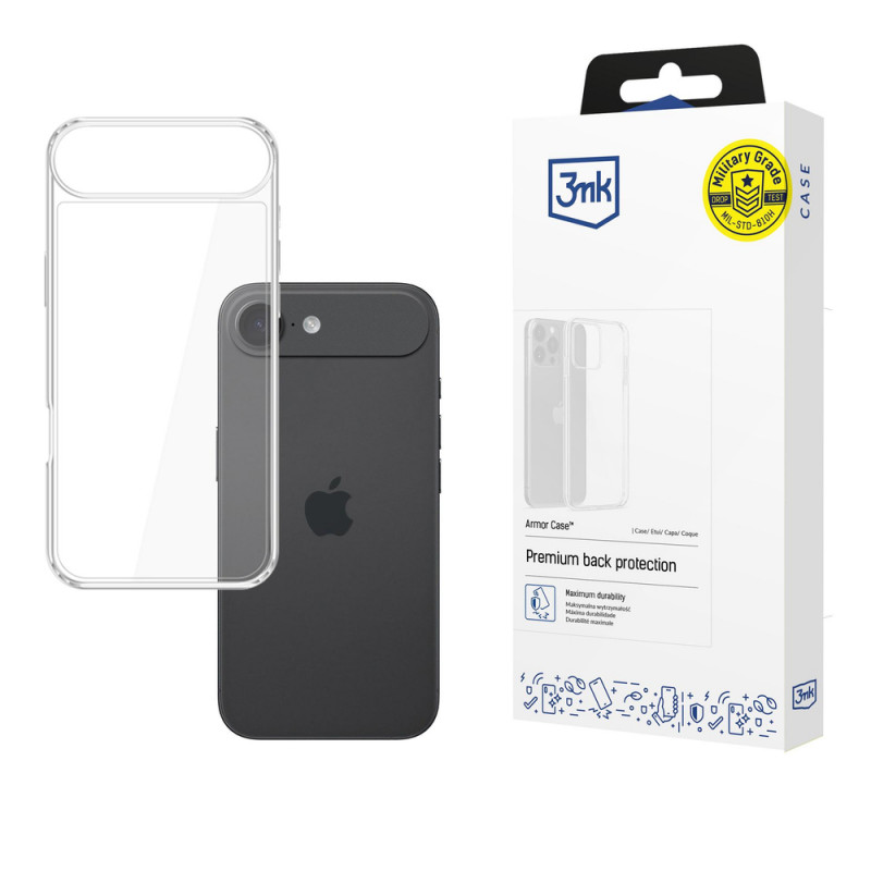 Custodia 3MK Armor per Apple iPhone Air, trasparente