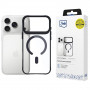 Custodia 3MK Satin Armor MagCase per Apple iPhone 17 Pro, nero trasparente