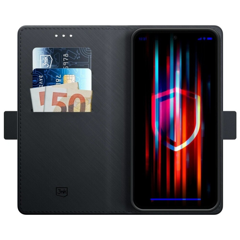 Custodia wallet 3MK per Apple iPhone 17 Pro Max, nera