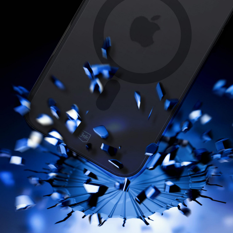 Custodia 3MK Smoke Matt MagCase per Apple iPhone Air, nera