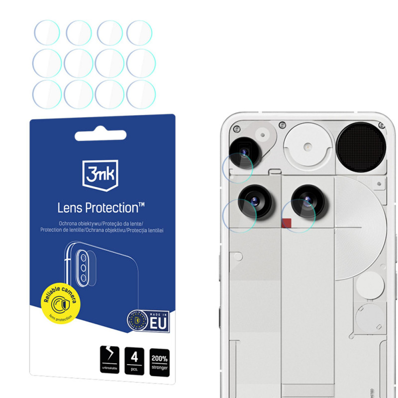 Protezione lente fotocamera 3MK Lens Protection per Nothing Phone (3) (4 pz)