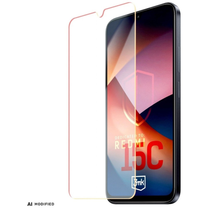 Vetro temperato 3MK HardGlass per Redmi 15C 4G / 5G (171 mm) / Poco C85 4G