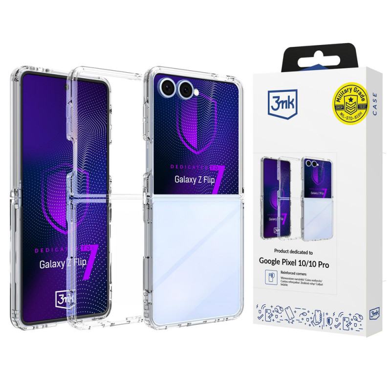 Custodia 3MK Armor per Samsung Galaxy Z Flip7, trasparente