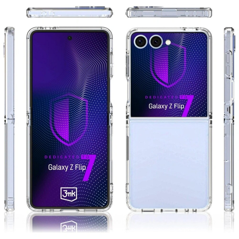 Custodia 3MK Armor per Samsung Galaxy Z Flip7, trasparente