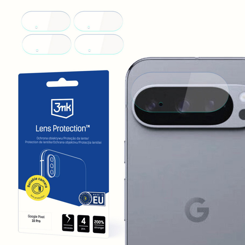 Protezione lente fotocamera 3MK Lens Protection per Google Pixel 10 Pro (4 pz)