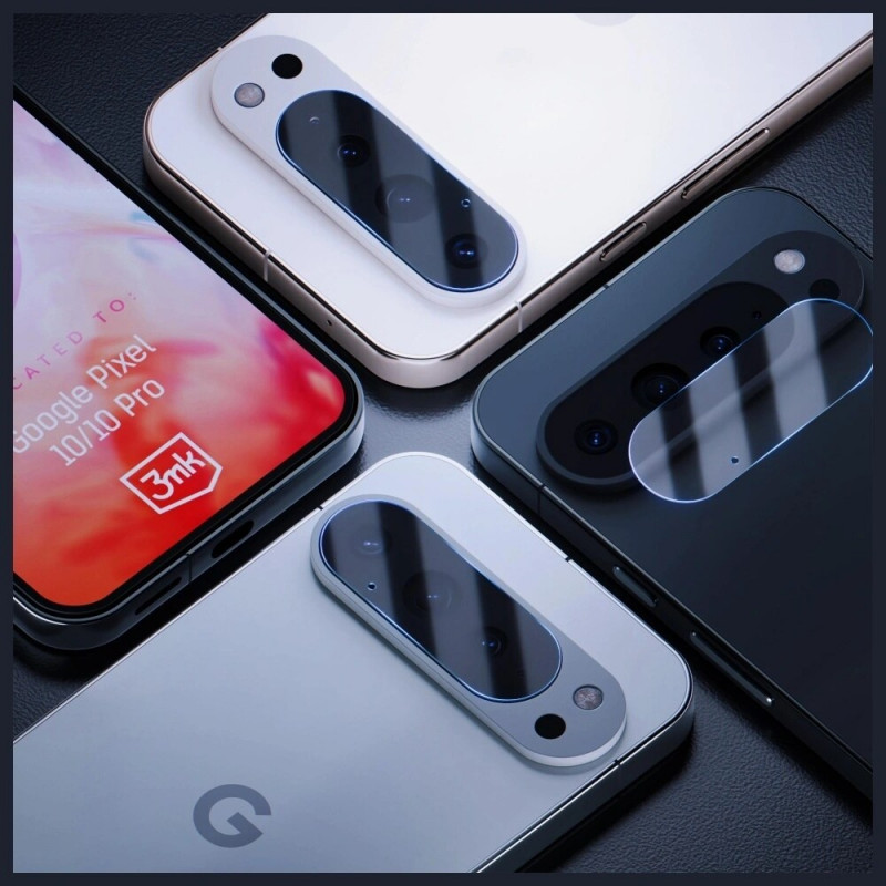 Protezione lente fotocamera 3MK Lens Protection per Google Pixel 10 Pro (4 pz)