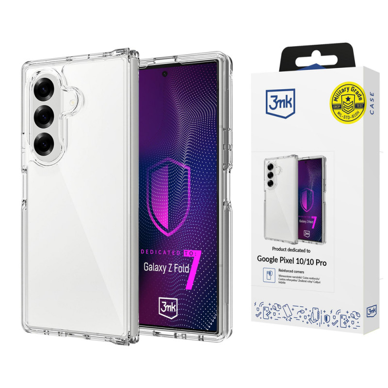Custodia 3MK Armor per Samsung Galaxy Z Fold 7, trasparente