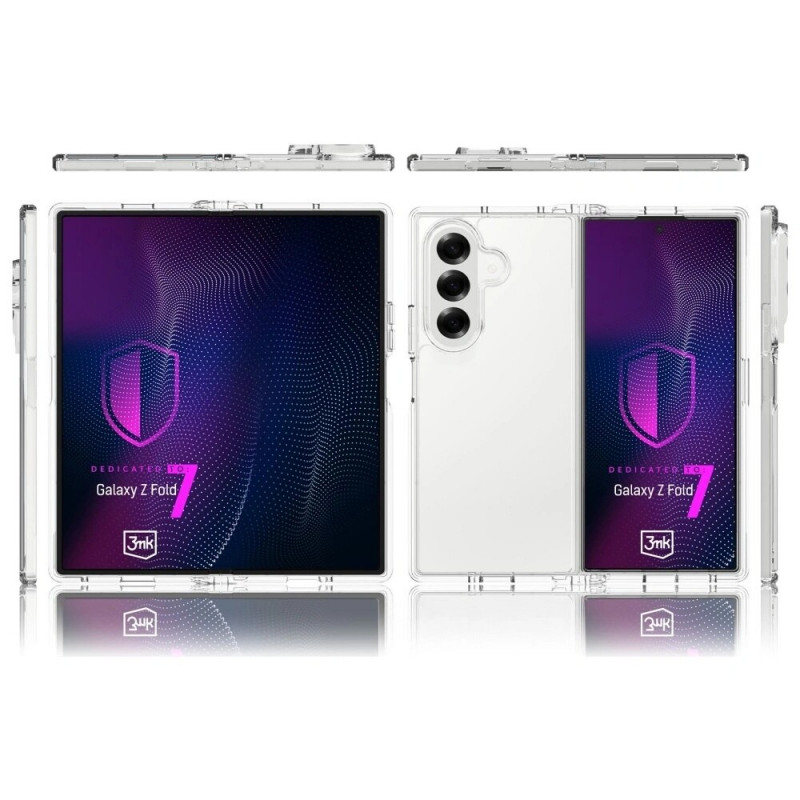 Custodia 3MK Armor per Samsung Galaxy Z Fold 7, trasparente