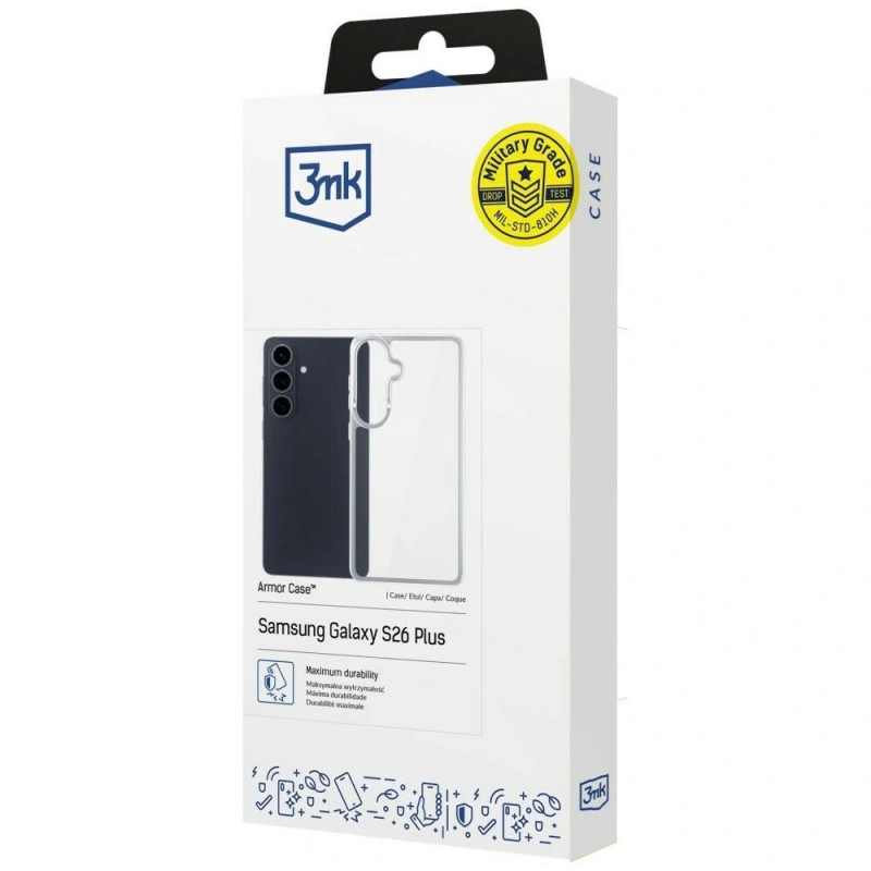 Custodia 3MK Armor per Samsung Galaxy S26, trasparente