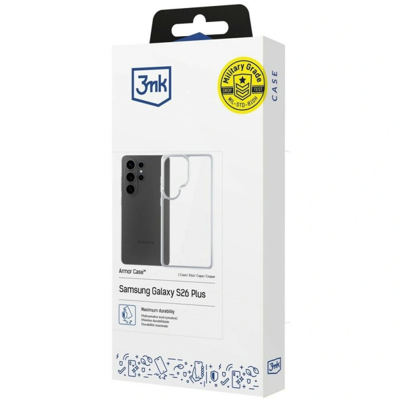 Custodia 3MK Armor per Samsung Galaxy S26 Ultra, trasparente
