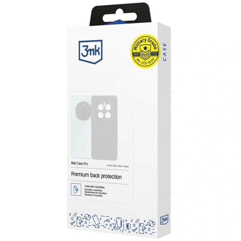 Custodia protettiva 3mk Matt Case Pro per Samsung Galaxy S26 Ultra, nera
