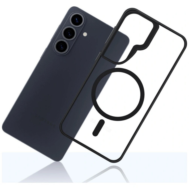 Custodia protettiva 3mk Satin Armor MagCase per Samsung Galaxy S26, nero trasparente