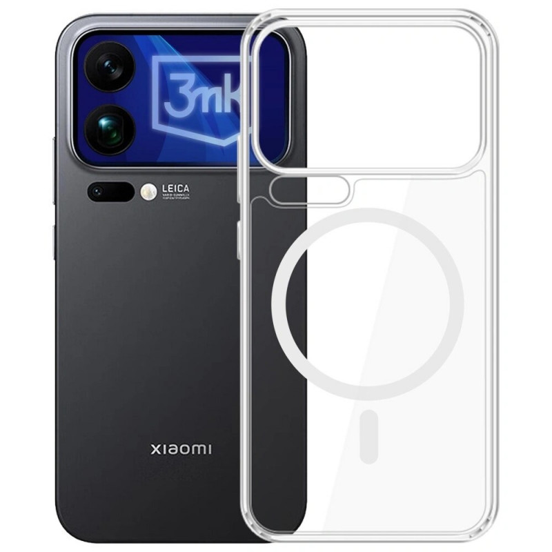 Custodia per smartphone 3MK Armor MagCase Xiaomi 17 Pro Max, trasparente