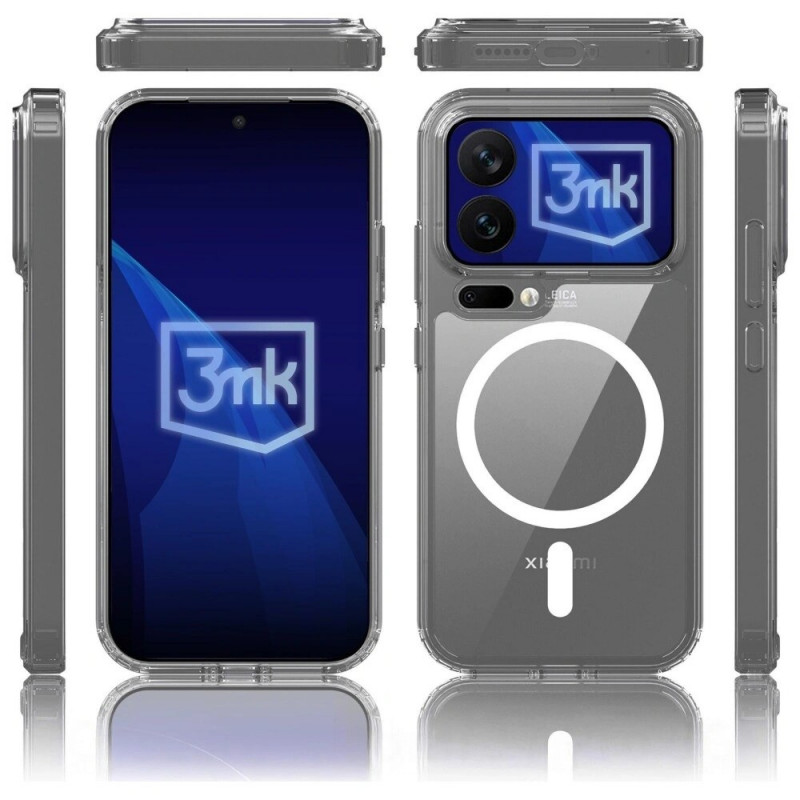 Custodia per smartphone 3MK Armor MagCase Xiaomi 17 Pro Max, trasparente