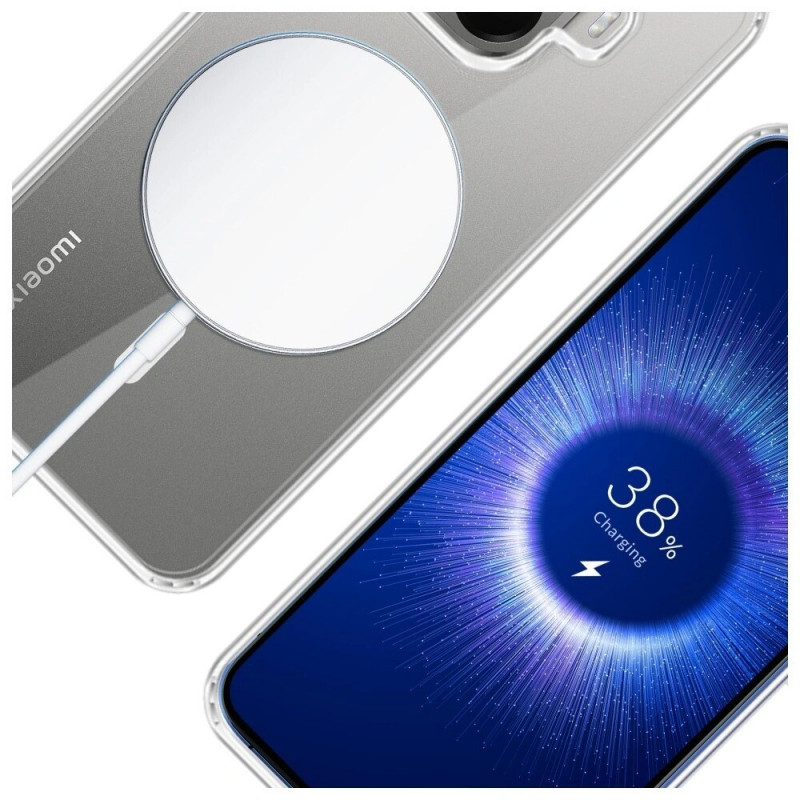 Custodia per smartphone 3MK Armor MagCase Xiaomi 15T Pro 5G, trasparente