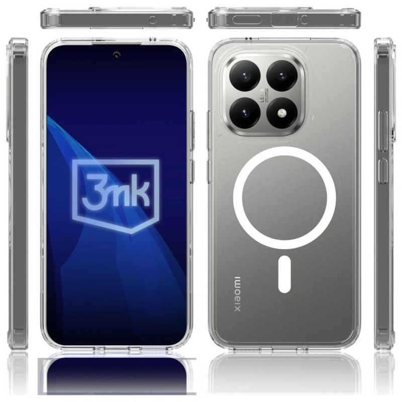 Custodia per smartphone 3MK Armor MagCase Xiaomi 15T 5G, trasparente