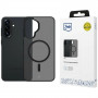 Custodia per smartphone 3MK Smoke MagCase Samsung Galaxy A37, nero fumé
