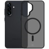 Custodia per smartphone 3MK Smoke MagCase Samsung Galaxy A37, nero fumé