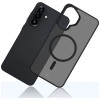 Custodia per smartphone 3MK Smoke MagCase Samsung Galaxy A37, nero fumé