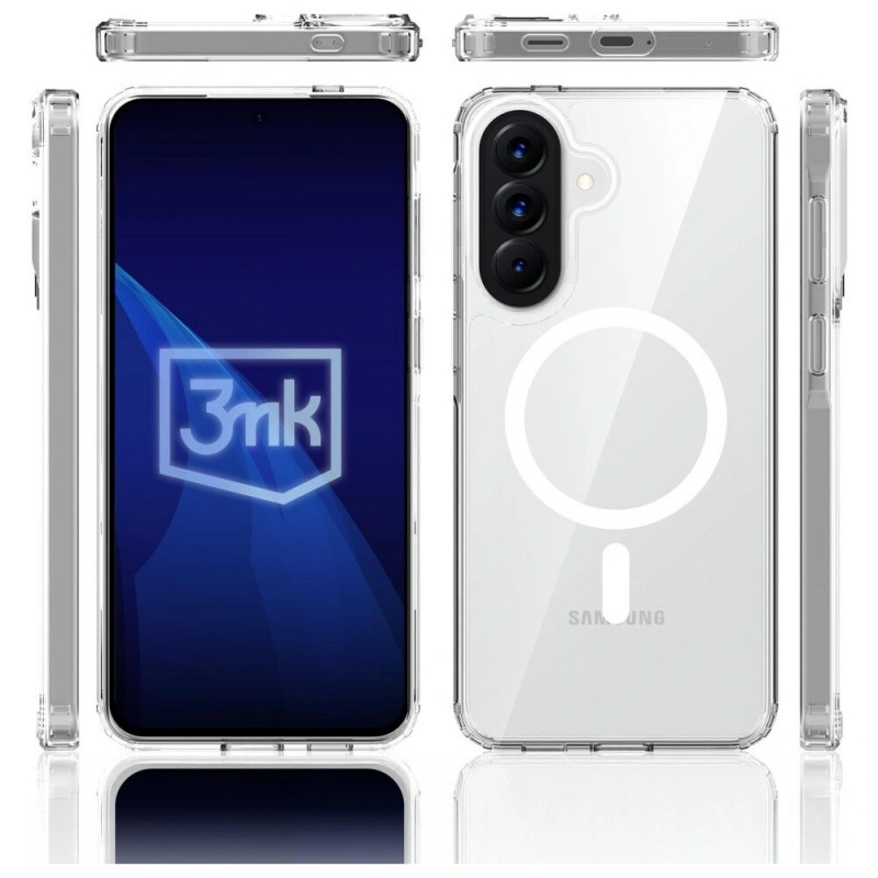 Custodia per smartphone 3MK Armor MagCase Samsung Galaxy A57, trasparente