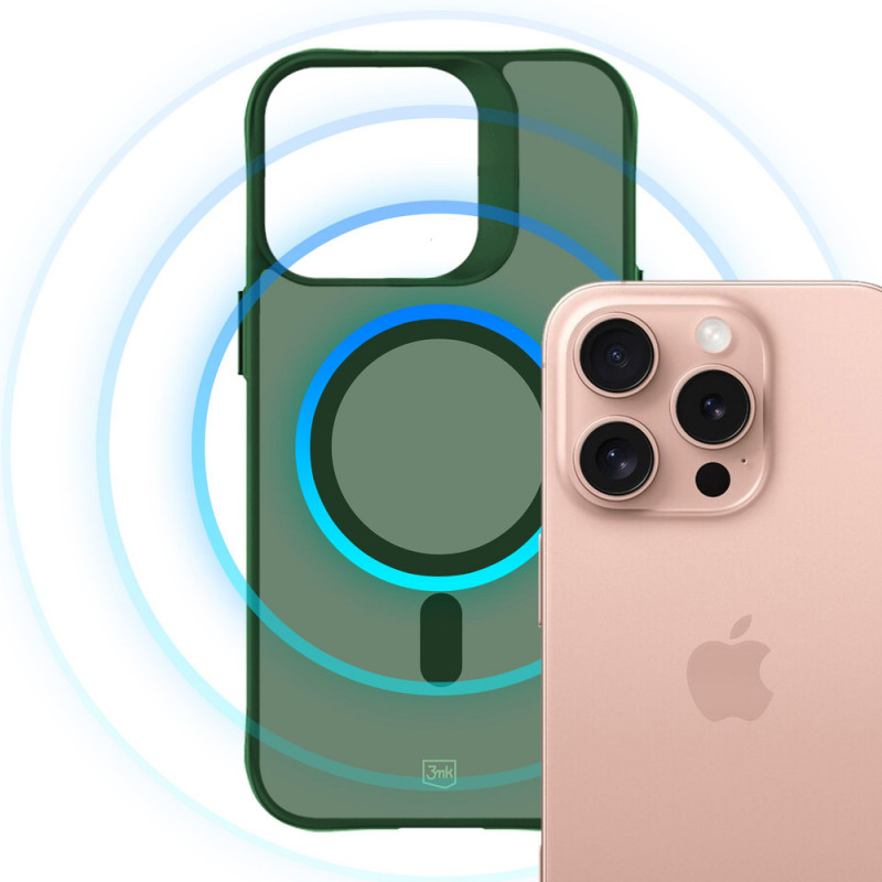 3MK Smoke MagCase per Apple iPhone 16 Pro Max, verde