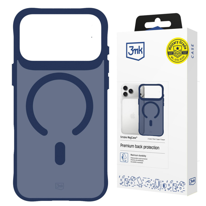 3MK Smoke MagCase per Apple iPhone 17 Pro, blu