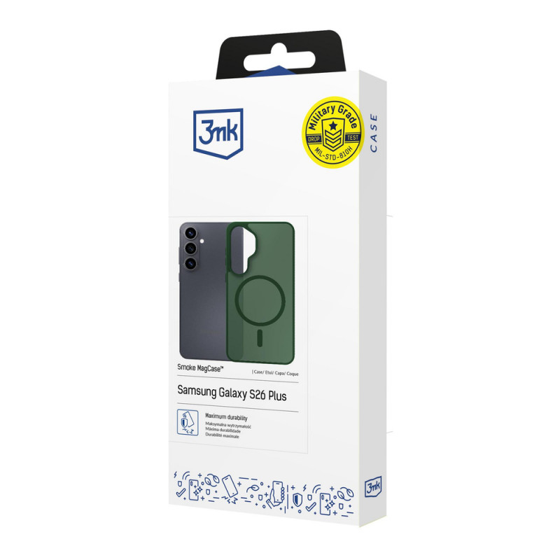 3MK Smoke MagCase per Samsung Galaxy S26+, verde