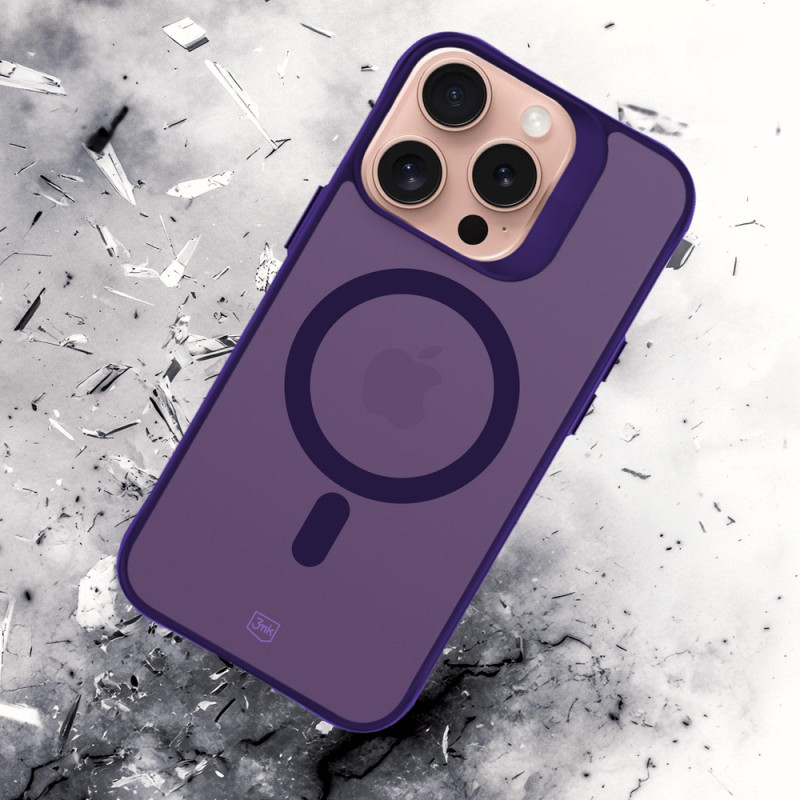 3MK Smoke MagCase per Apple iPhone 16 Pro Max, viola