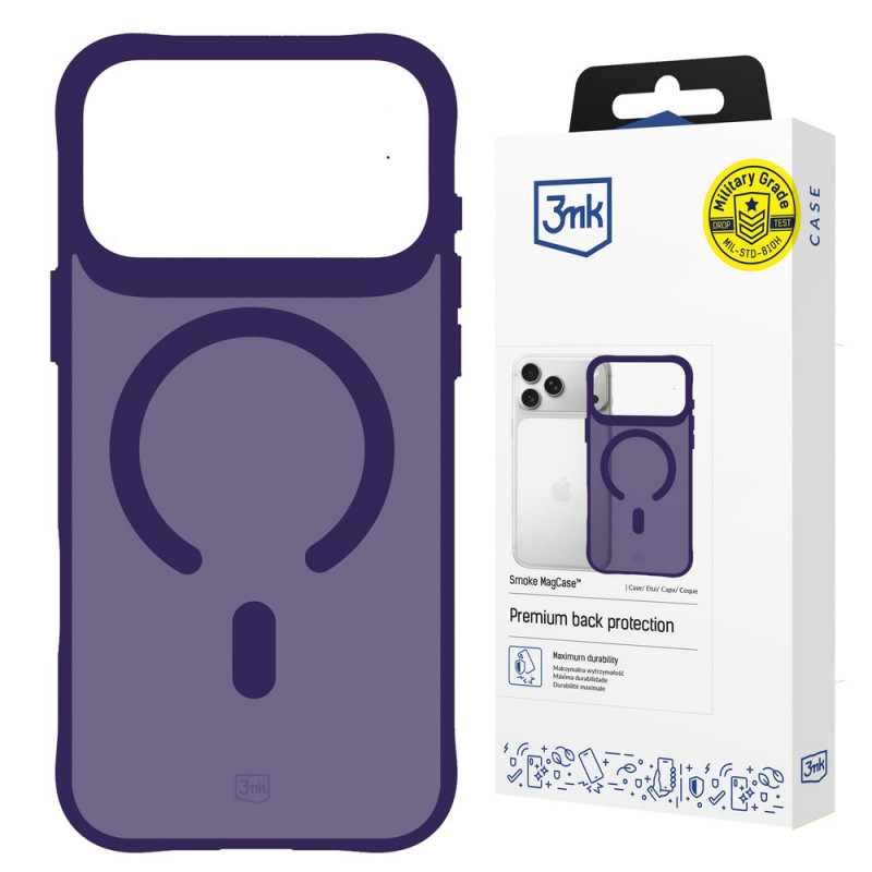 3MK Smoke MagCase per Apple iPhone 17 Pro, viola