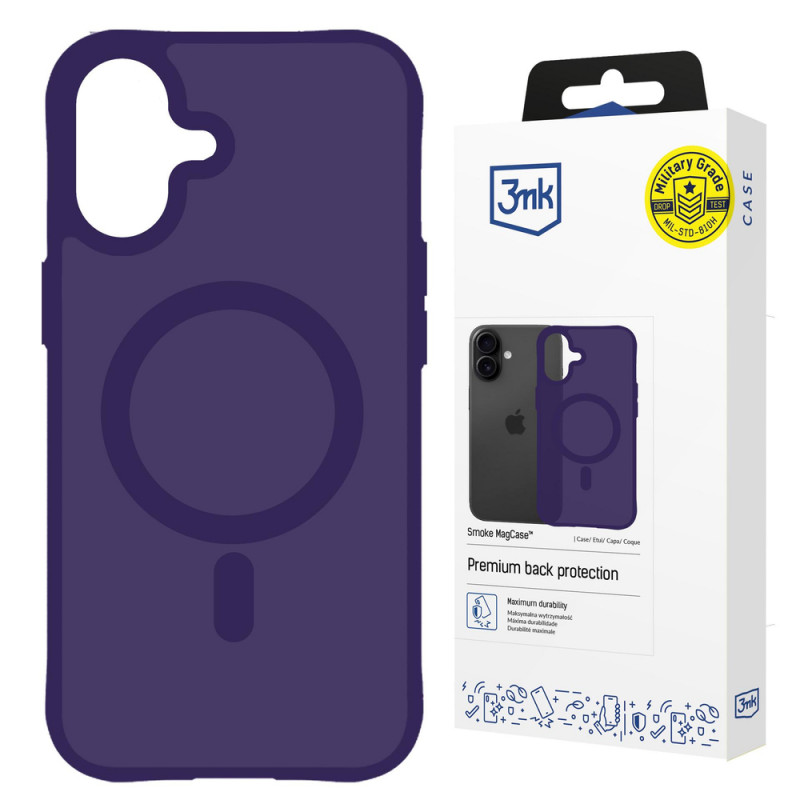 3MK Smoke MagCase per Apple iPhone 17, viola