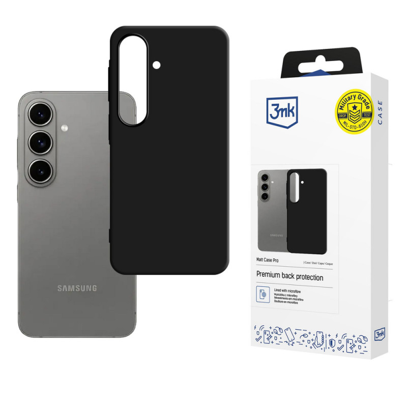 Custodia per smartphone 3MK Matt Case Pro Samsung Galaxy A57, nera