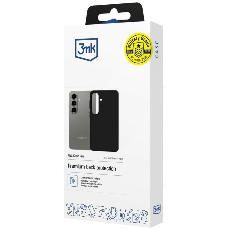 Custodia per smartphone 3MK Matt Case Pro Samsung Galaxy A57, nera