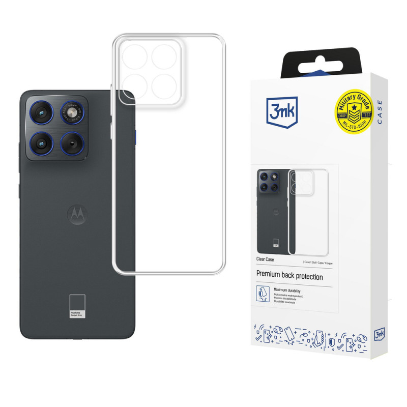 Custodia per smartphone 3MK Clear Case Motorola Edge 70, trasparente