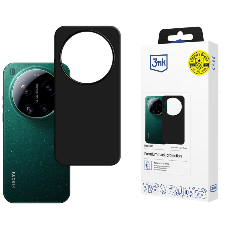 Custodia per smartphone 3MK Matt Case Xiaomi 17 Ultra, nera