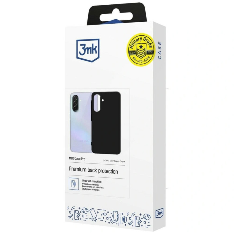 Custodia per smartphone 3MK Matt Case Pro Samsung Galaxy A37, nera