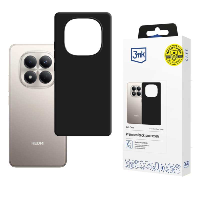 Custodia per smartphone 3MK Matt Case Xiaomi Redmi Note 15 Pro 4G, nera