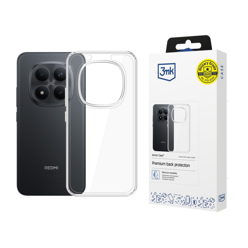 Custodia per smartphone 3MK Armor Case Xiaomi Redmi Note 15 Pro 4G, trasparente