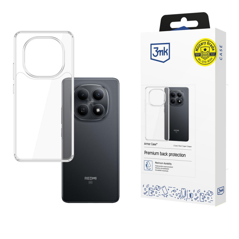 Custodia per smartphone 3MK Armor Case Xiaomi Redmi Note 15 4G / 5G, trasparente