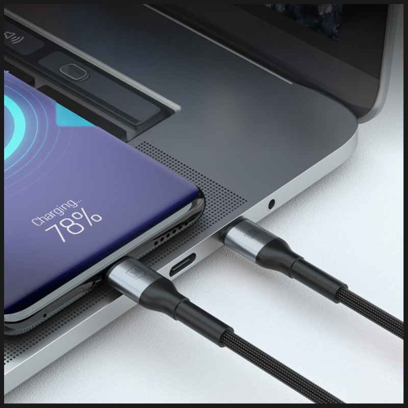 Cavo 3MK Hyper Cable N-SERIES USB-C a USB-C, 1,5 m, 100 W, nero