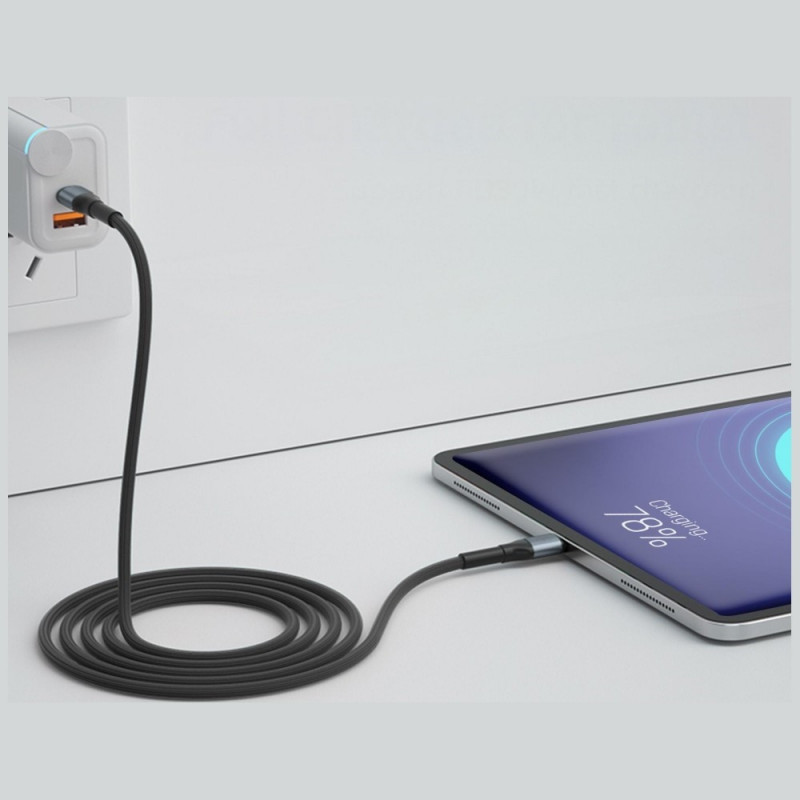 Cavo 3MK Hyper Cable N-SERIES USB-C a USB-C, 1,5 m, 100 W, nero
