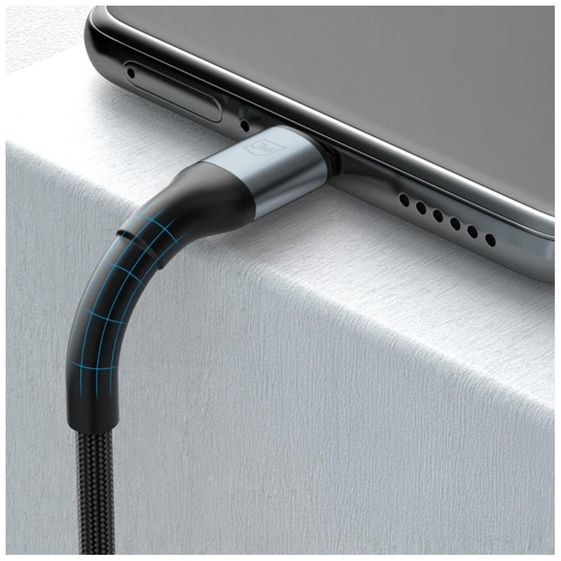 Cavo 3MK Hyper Cable N-SERIES USB-C a USB-C, 1,5 m, 100 W, nero