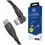 Cavo 3MK Hyper Cable N-SERIES USB-C a USB-C con connettore girevole a 180°, 1 m, 100 W, nero