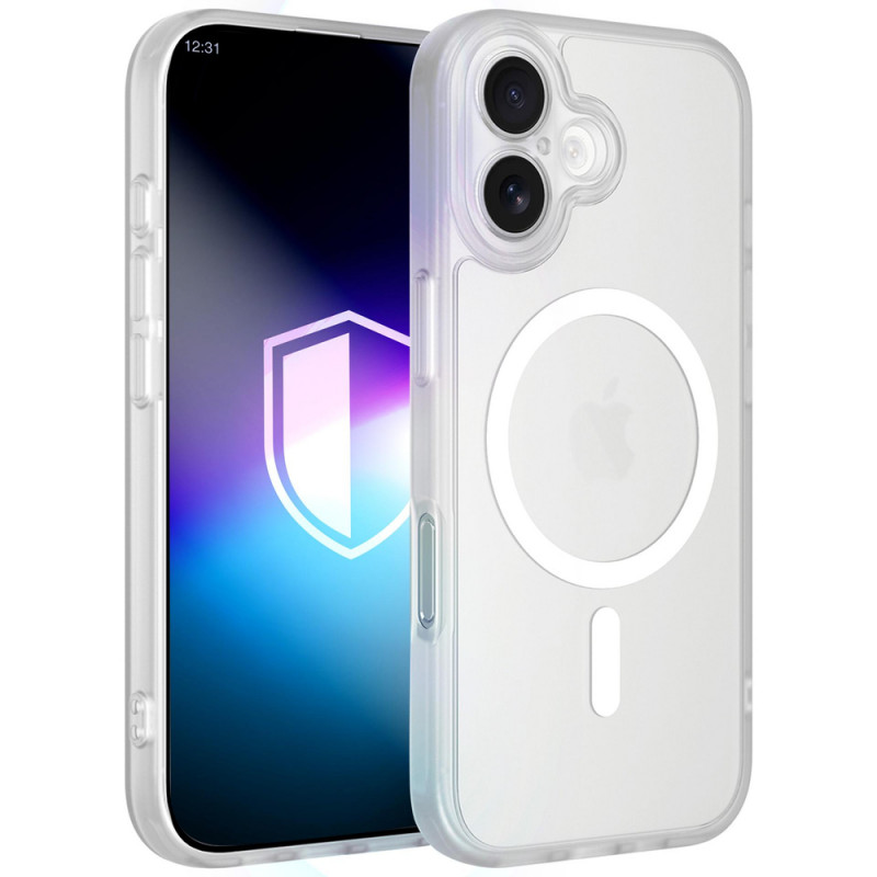 Custodia per smartphone 3MK Misty MagCase Apple iPhone 17, compatibile MagSafe, bianca
